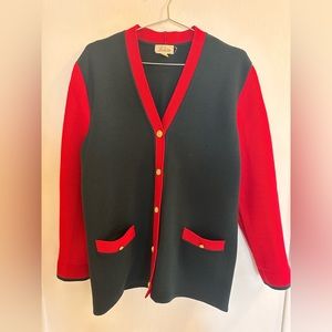 Vintage, vtg, 80s/90s wool cardigan, sweater, sweatshirt, pullover